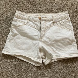 White denim shorts